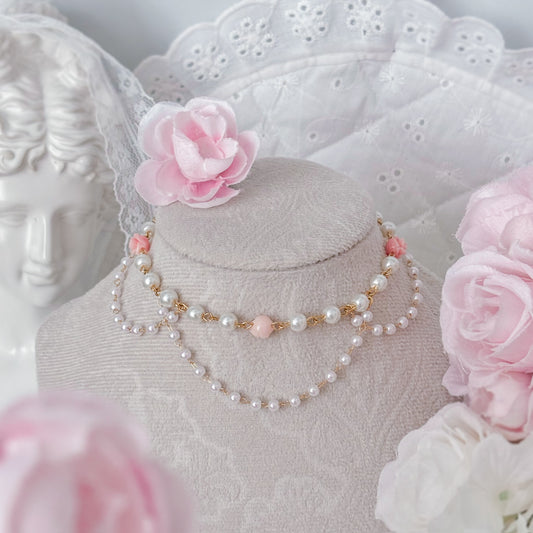Peachie Creme necklace