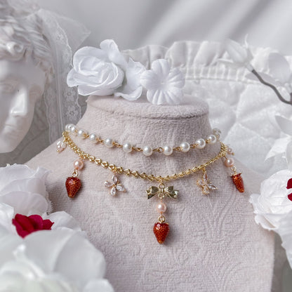 Strawberry Tart necklace