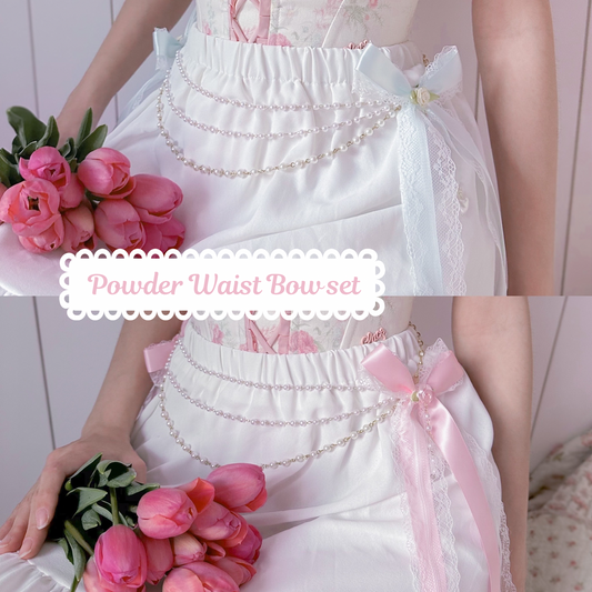 Powder Waist bow set