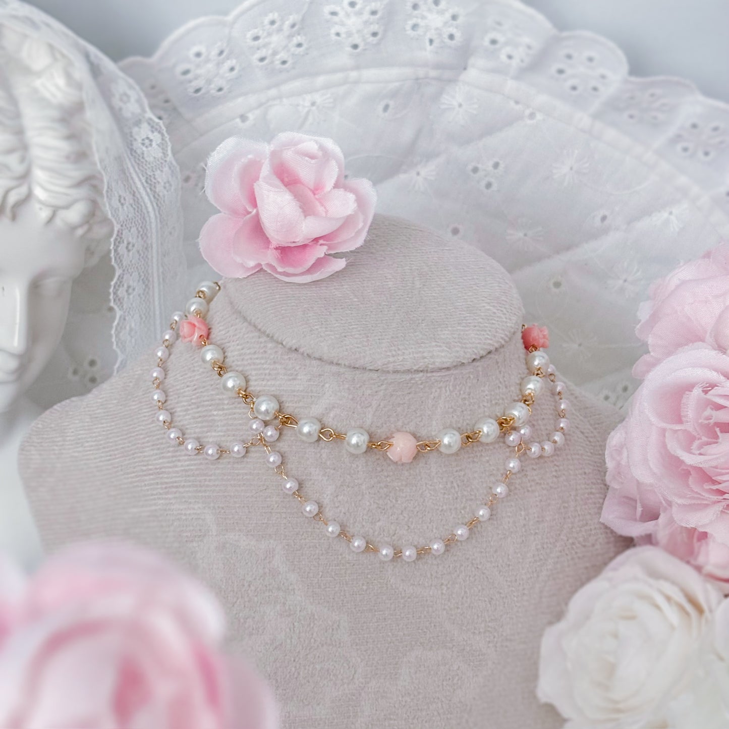 Peachie Creme necklace