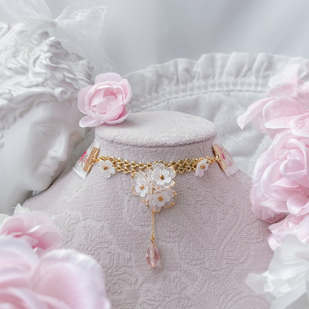 Pink Bloom choker