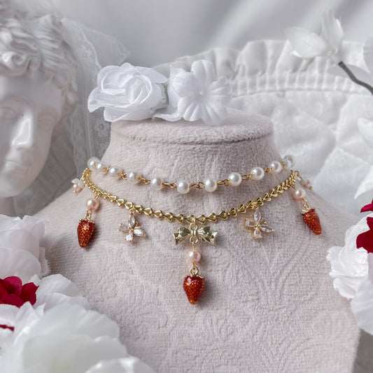 Strawberry Tart necklace