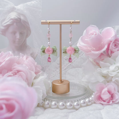Matcha Rose earrings
