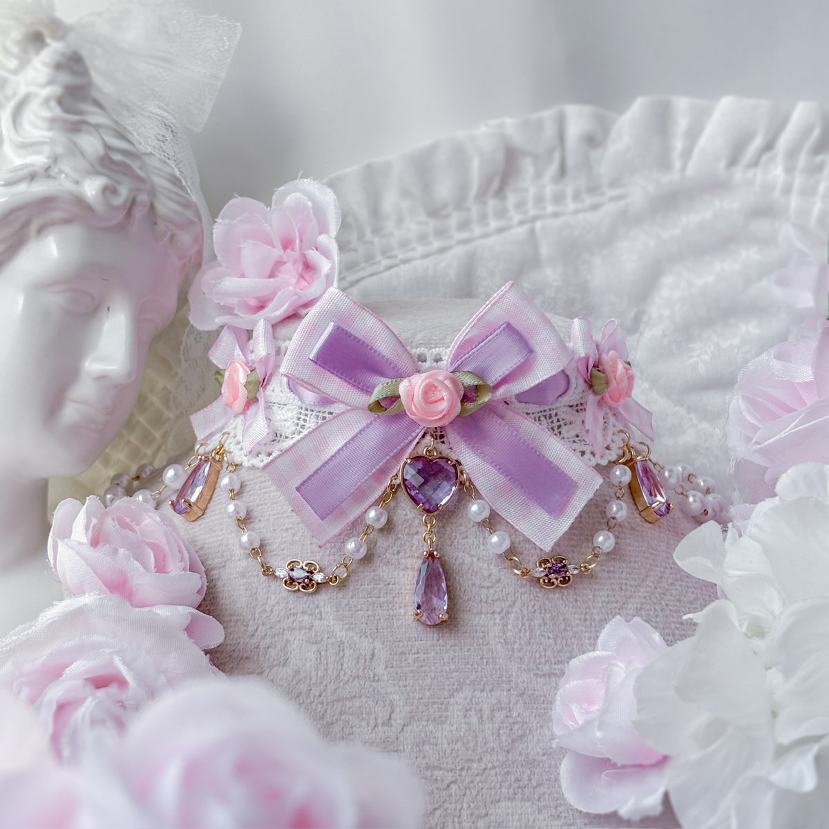 Pink Lavender Choker