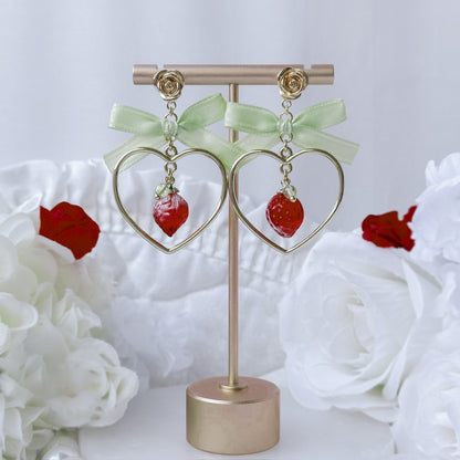 Strawberry Rose earrings