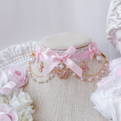 Blush Butterfly choker