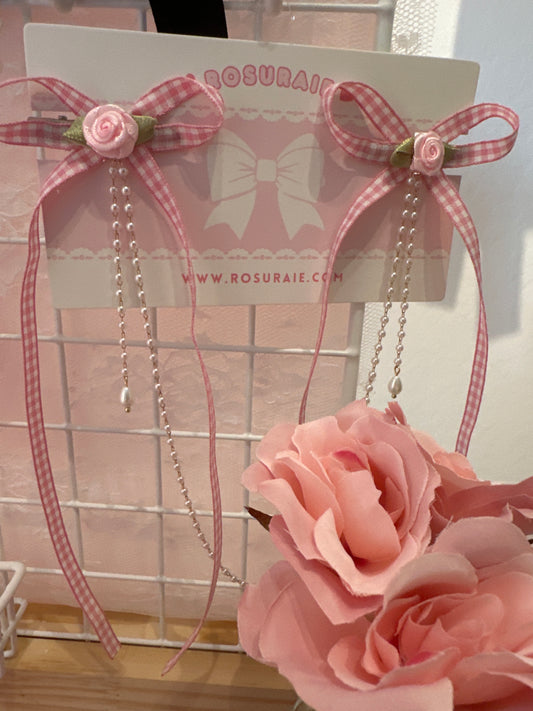 Pink Gingham Bowset
