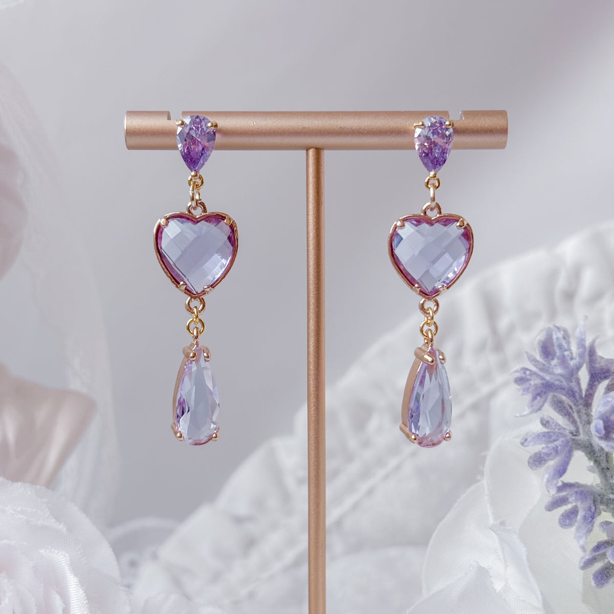 Pink Lavender earrings
