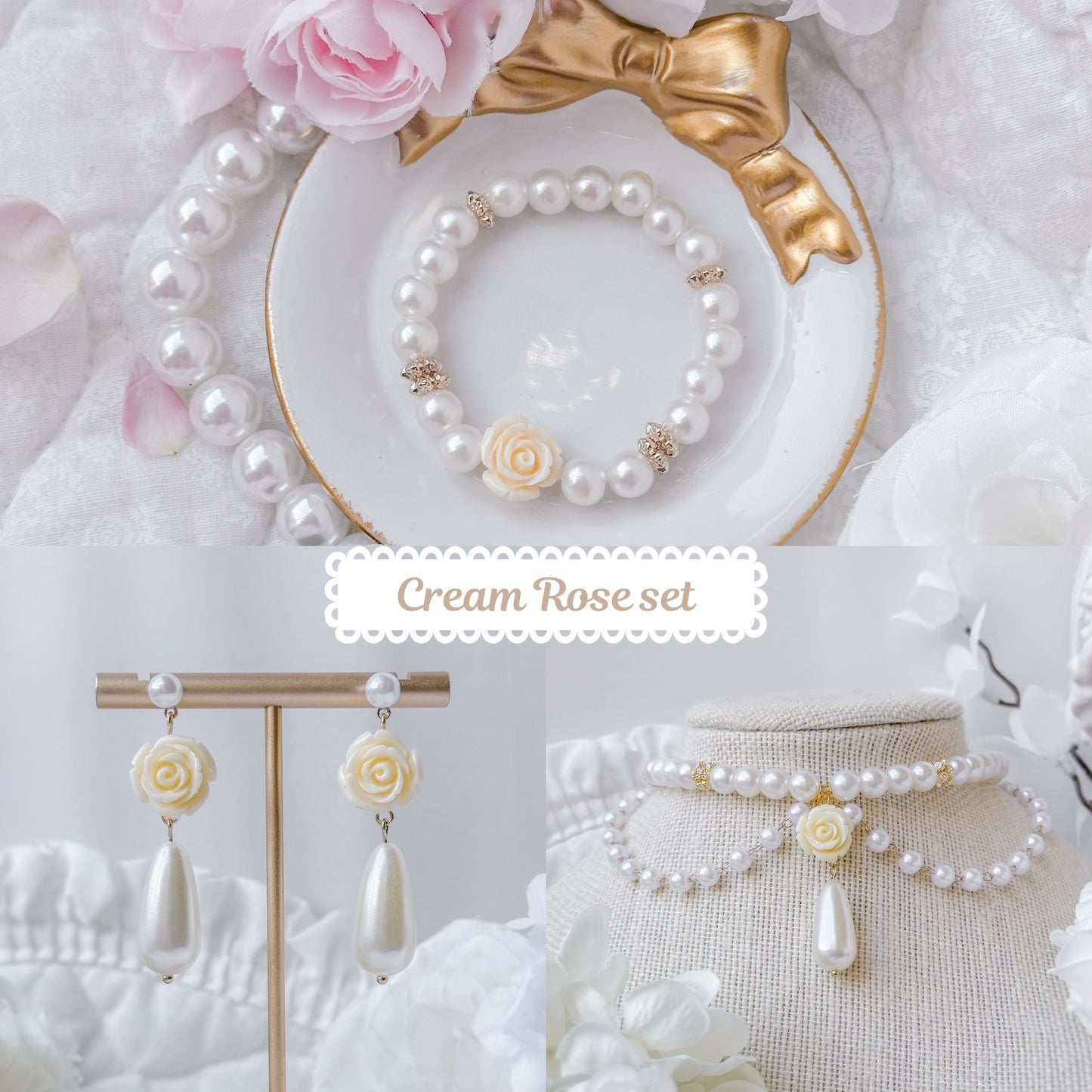 Cream Rose set