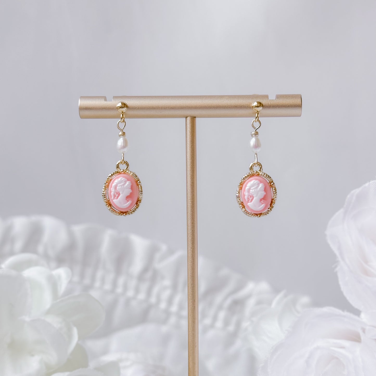 Peach Cameo set