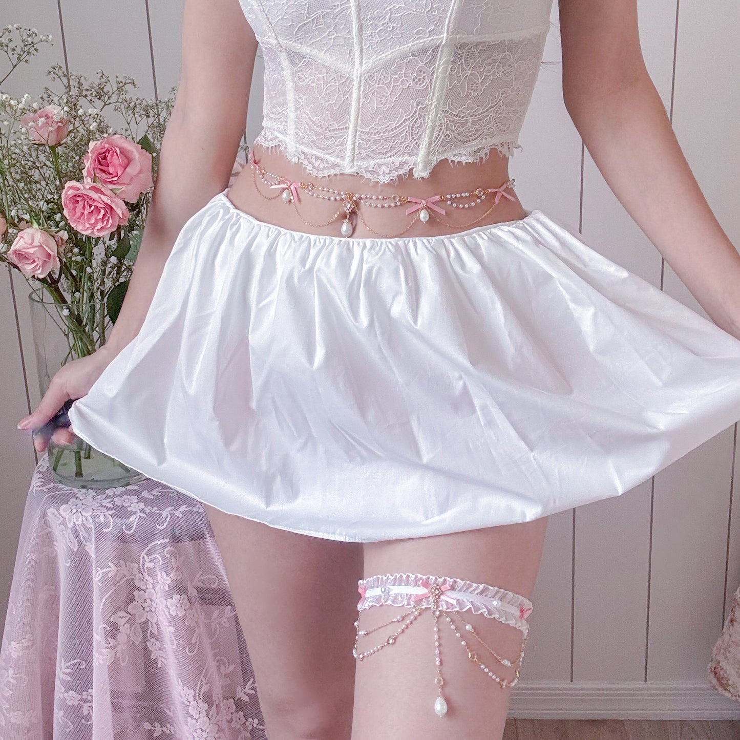 Pink Angel garter