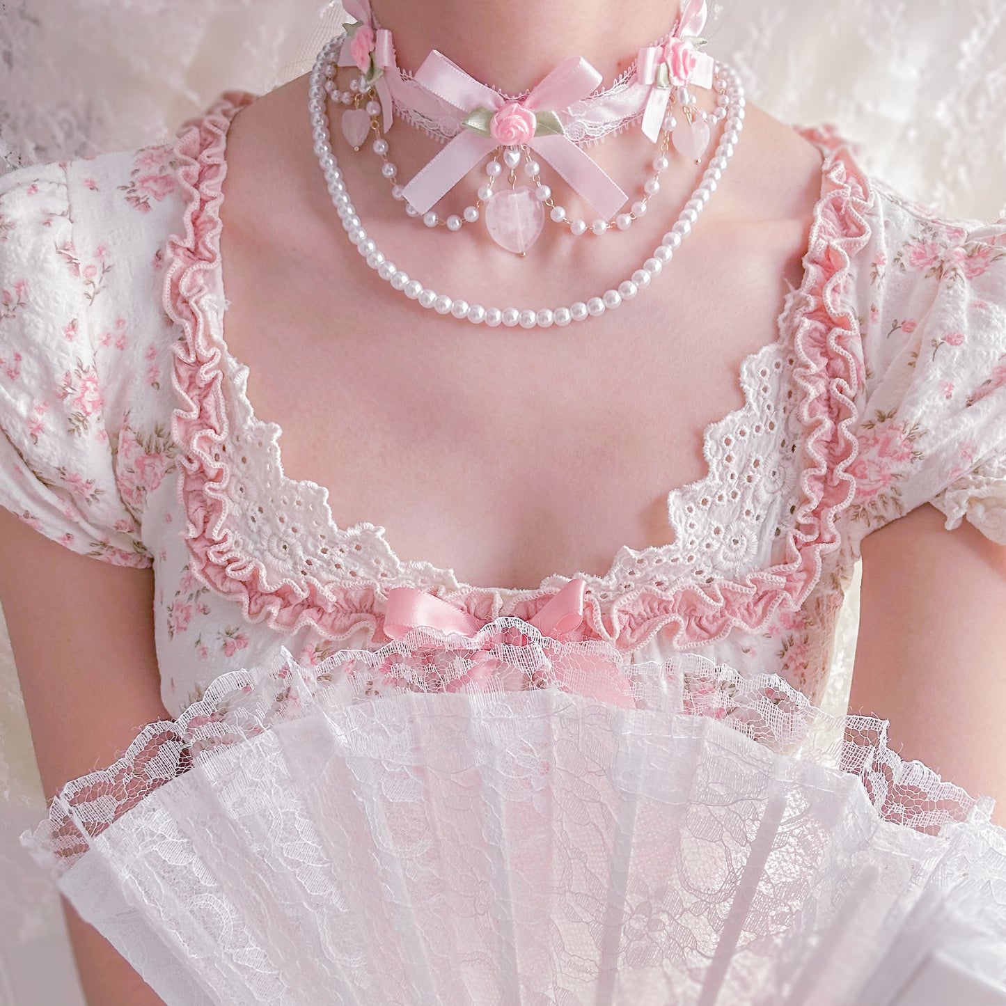 Pink Rosabelle choker