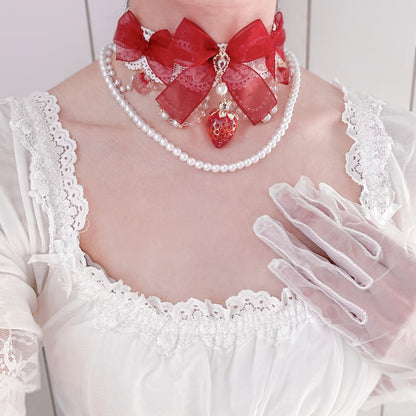 Red Strawberry Princess choker