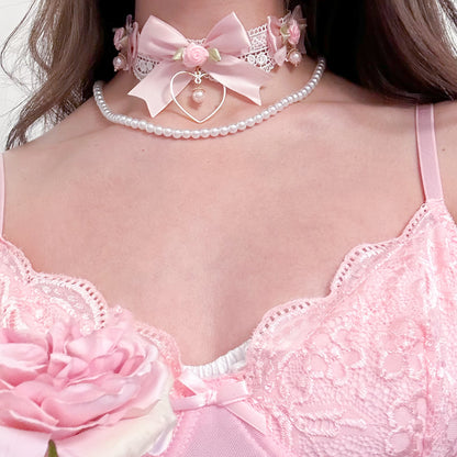 Peach Rosénia choker