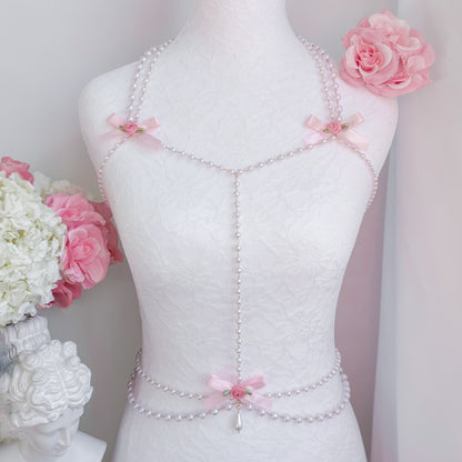 Perle Pink body chain