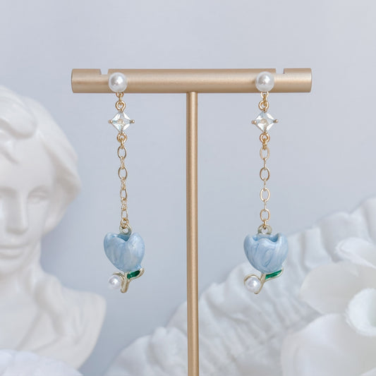Blue Tulip earrings