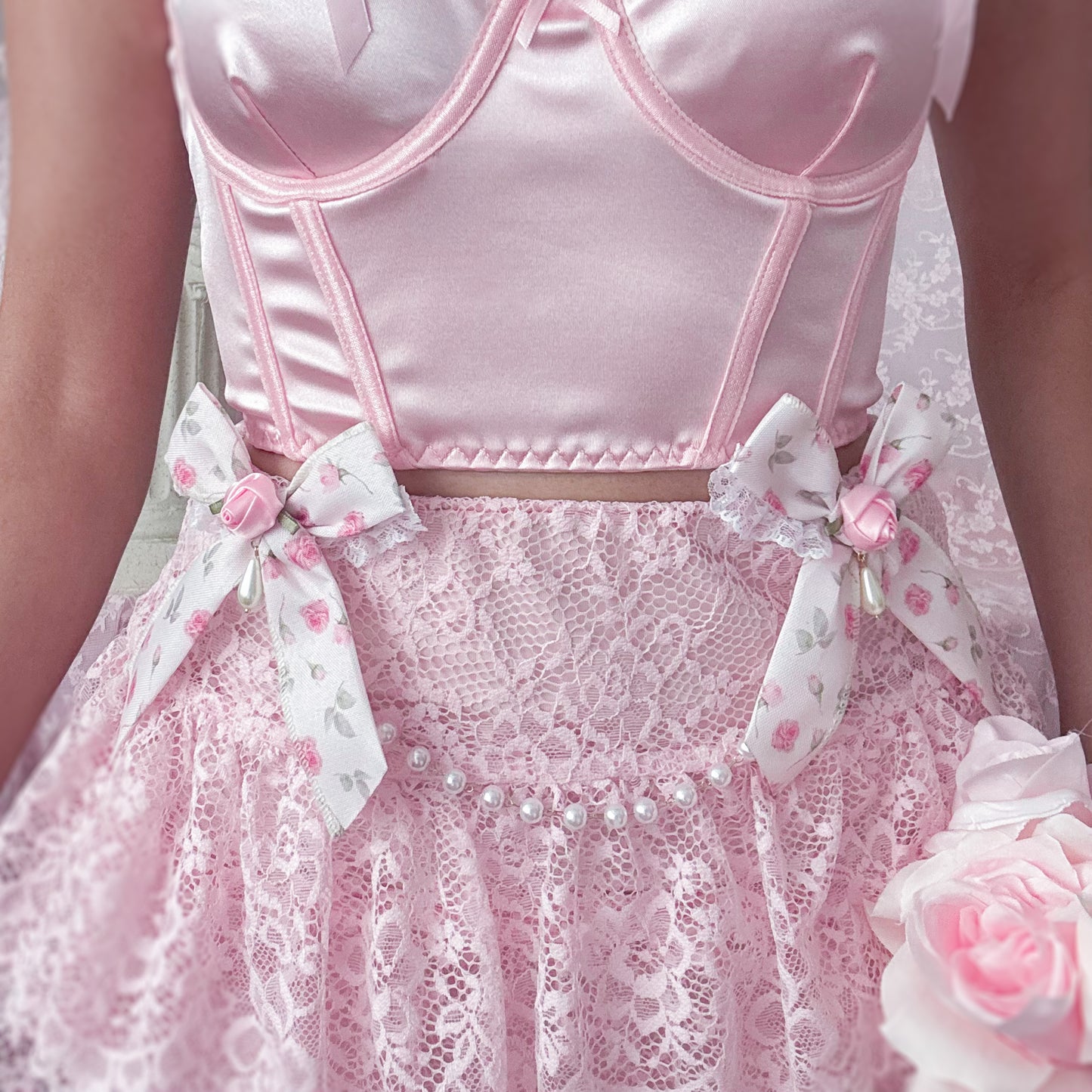 Pink Petale Waist bow