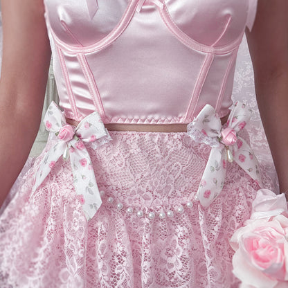Pink Petale Waist bow