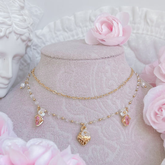 Strawberry Latte Necklace
