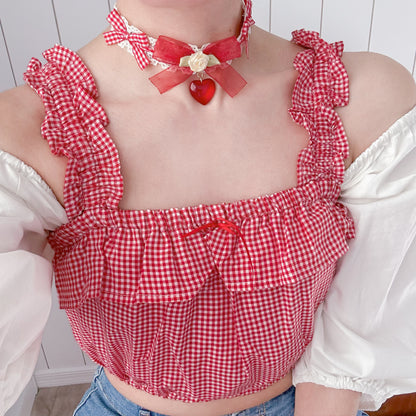 Red Americana choker