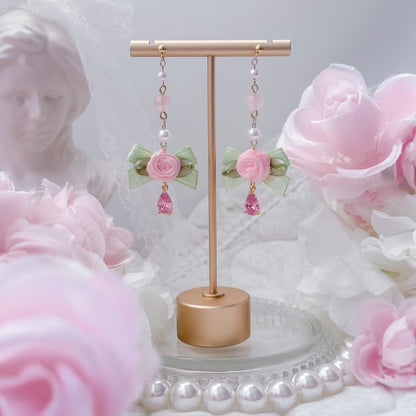 Matcha Rose earrings