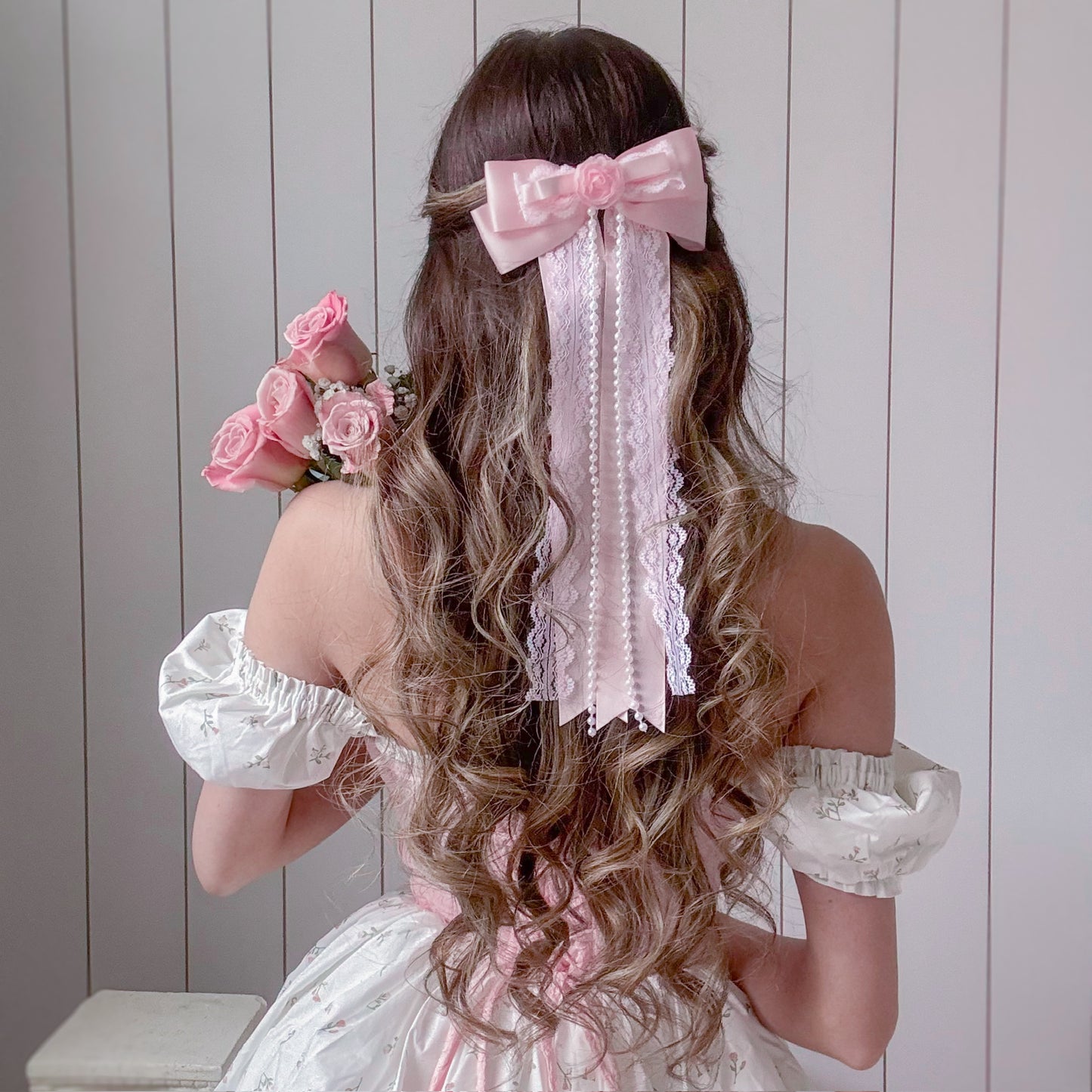 Strawberry Kiss bow