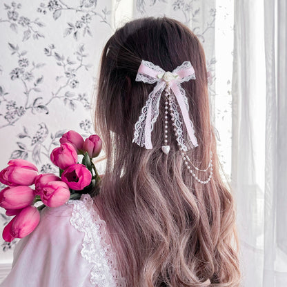 Pink Emma bow set