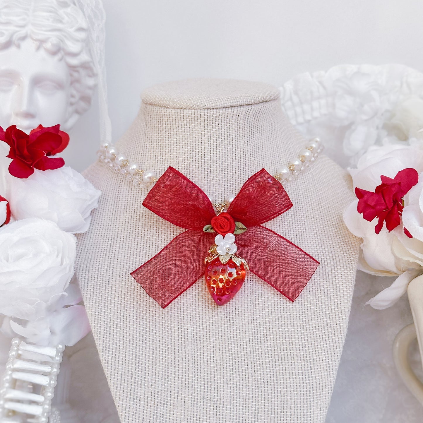 Red Strawberry Love necklace