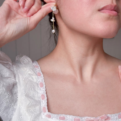 Peach blossom earrings