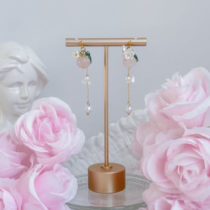 Peach blossom earrings