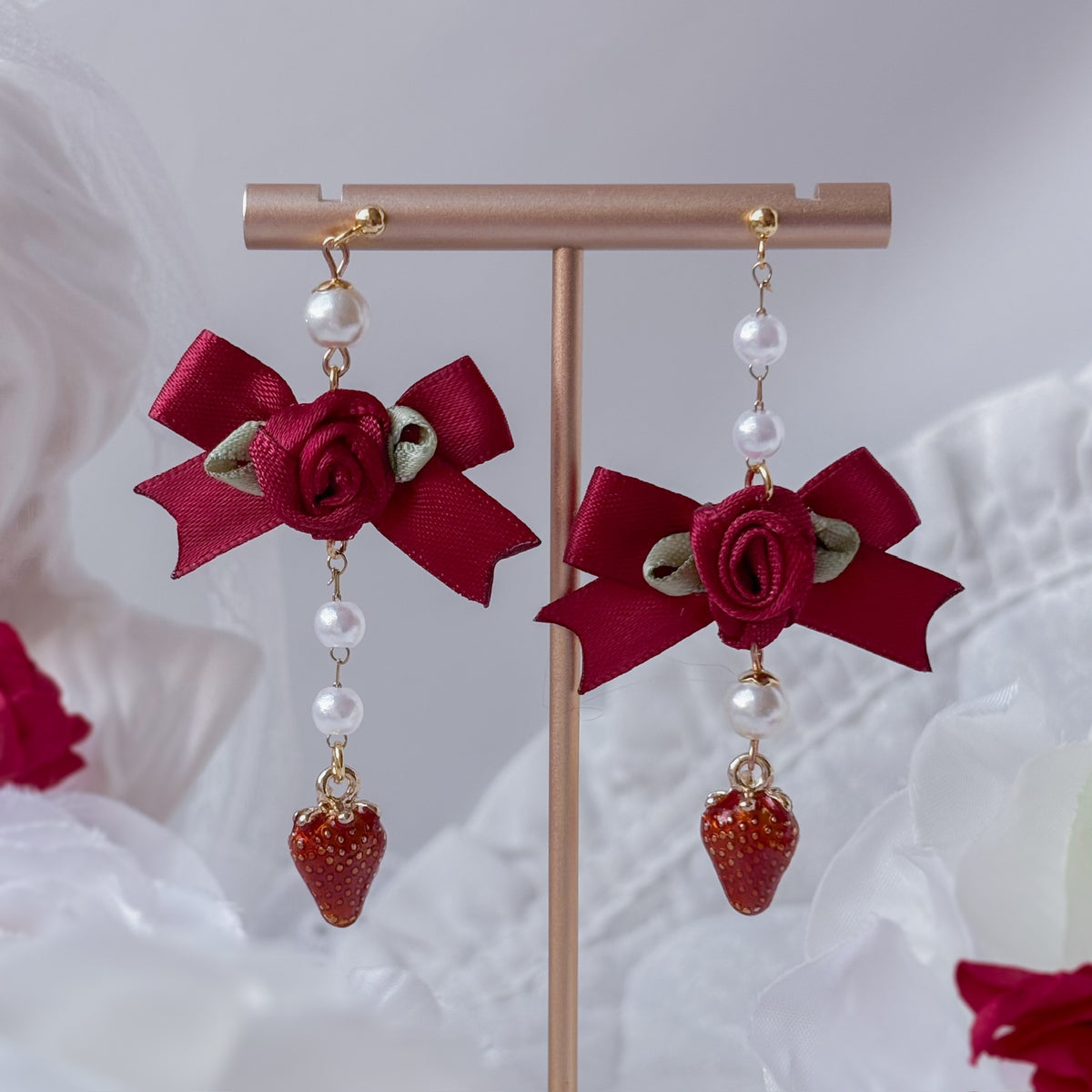 Strawberry Creampuff earrings