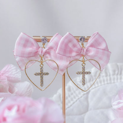 Crystal Cross earrings