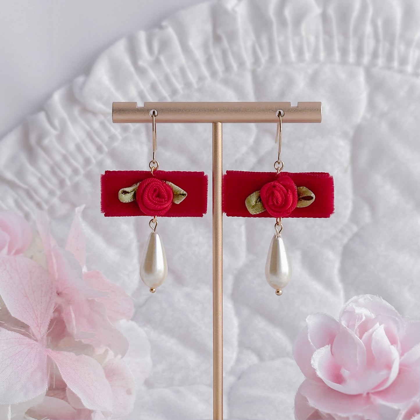 Red Roselyn Earrings