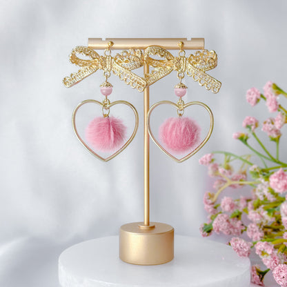 Peach Puff earrings