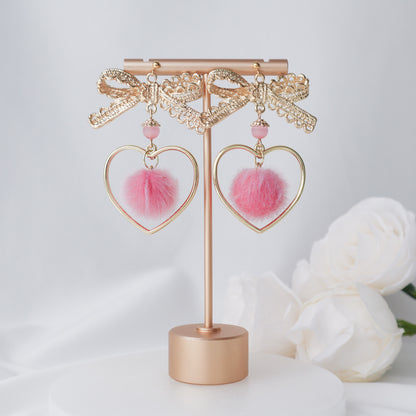 Peach Puff earrings
