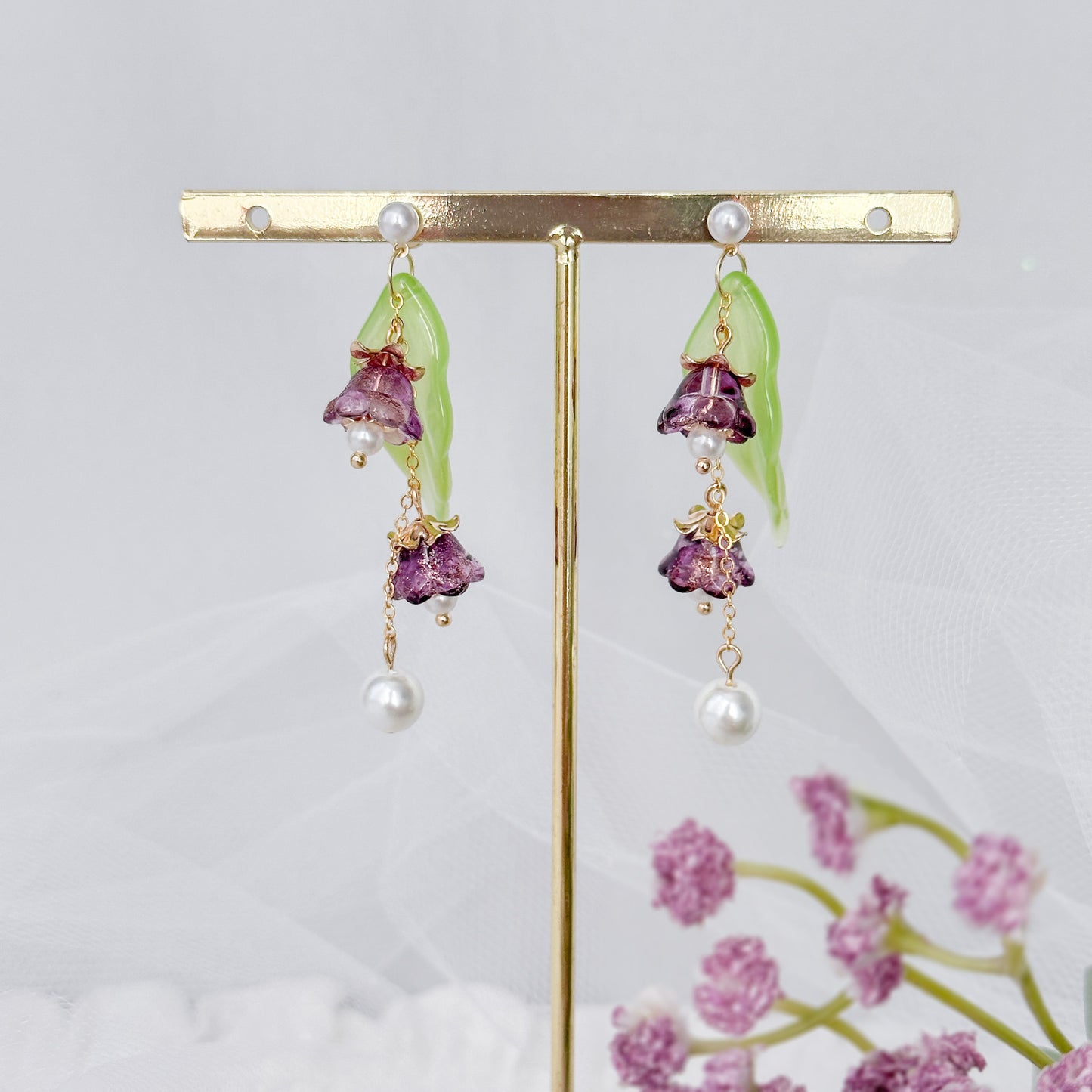 Plumeria earrings