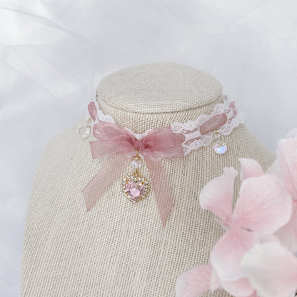 Pink Glitter choker