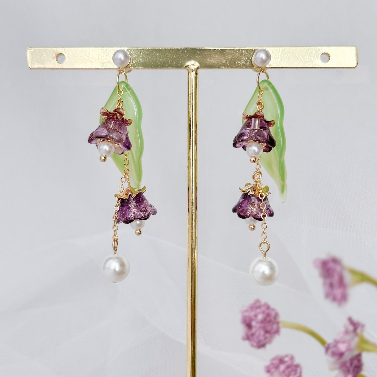 Plumeria earrings