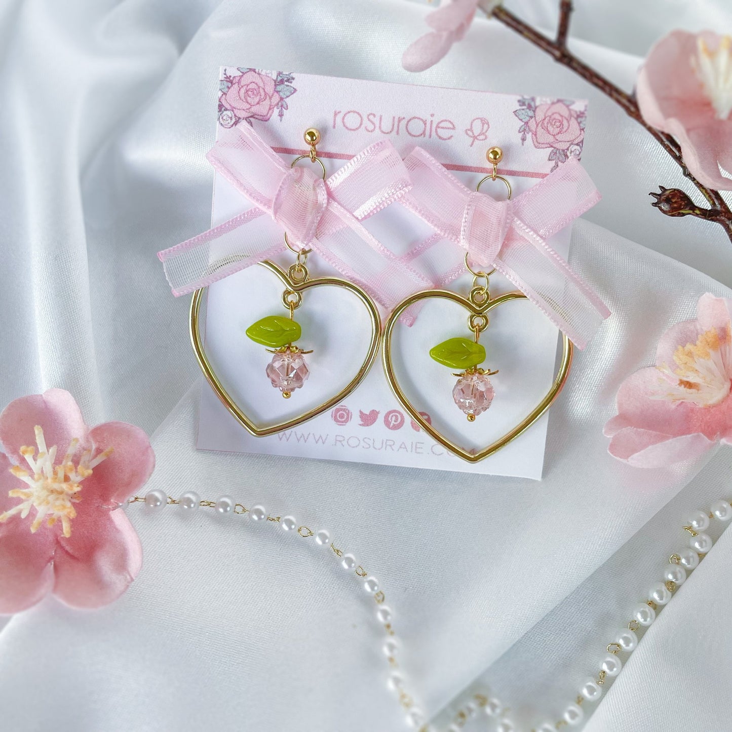 Crystal Peache Earrings - PREORDER