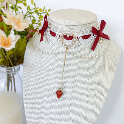 Strawberry Milk Choker - PREORDER
