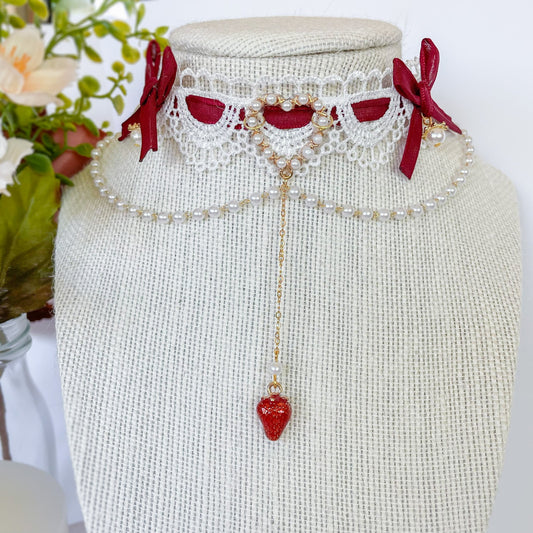 Strawberry Milk Choker - PREORDER