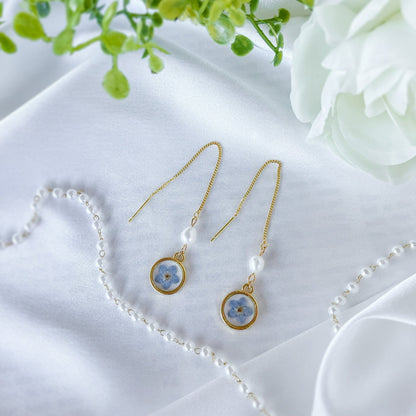 Sapphire Pearl Earrings - PREORDER