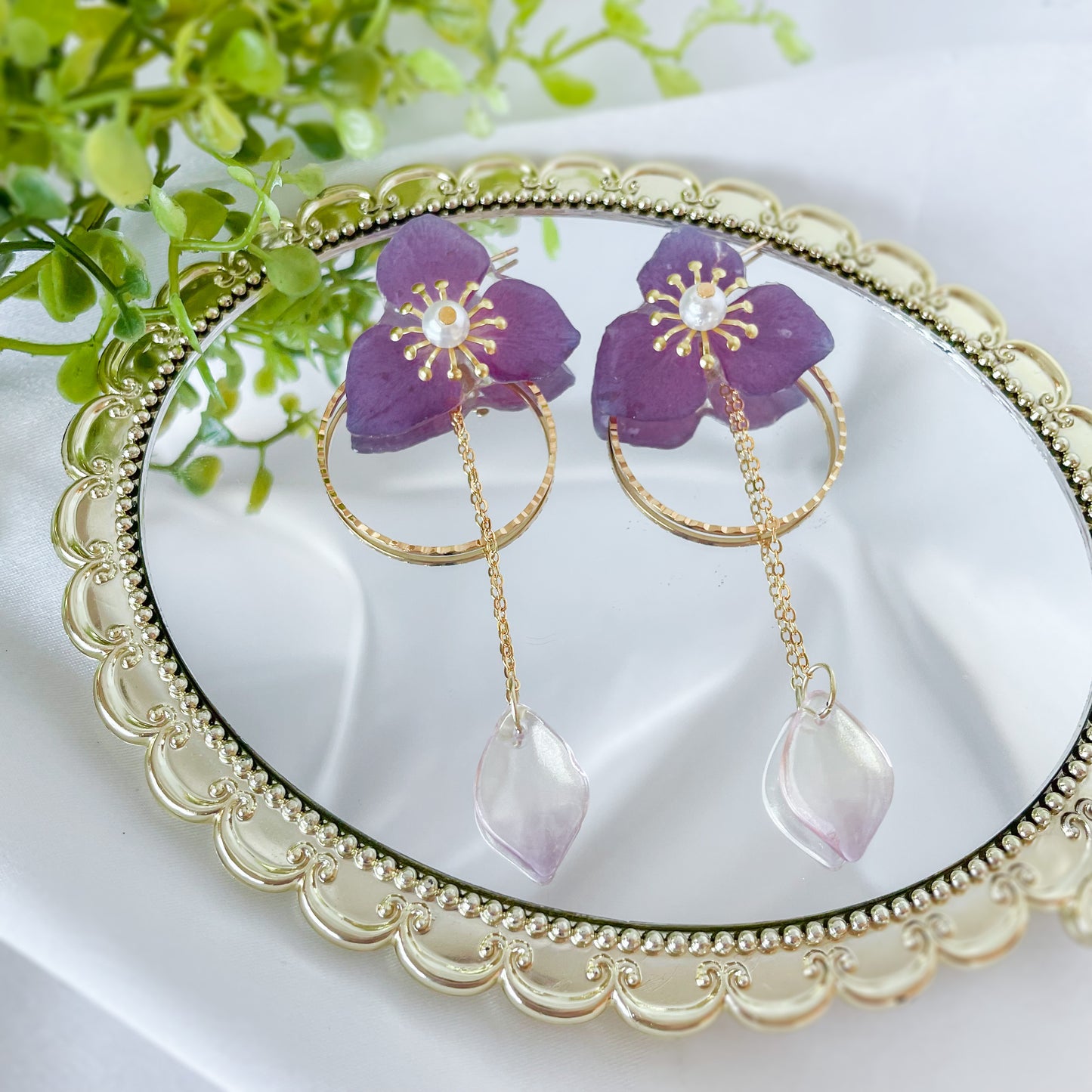 Hydrangea earrings