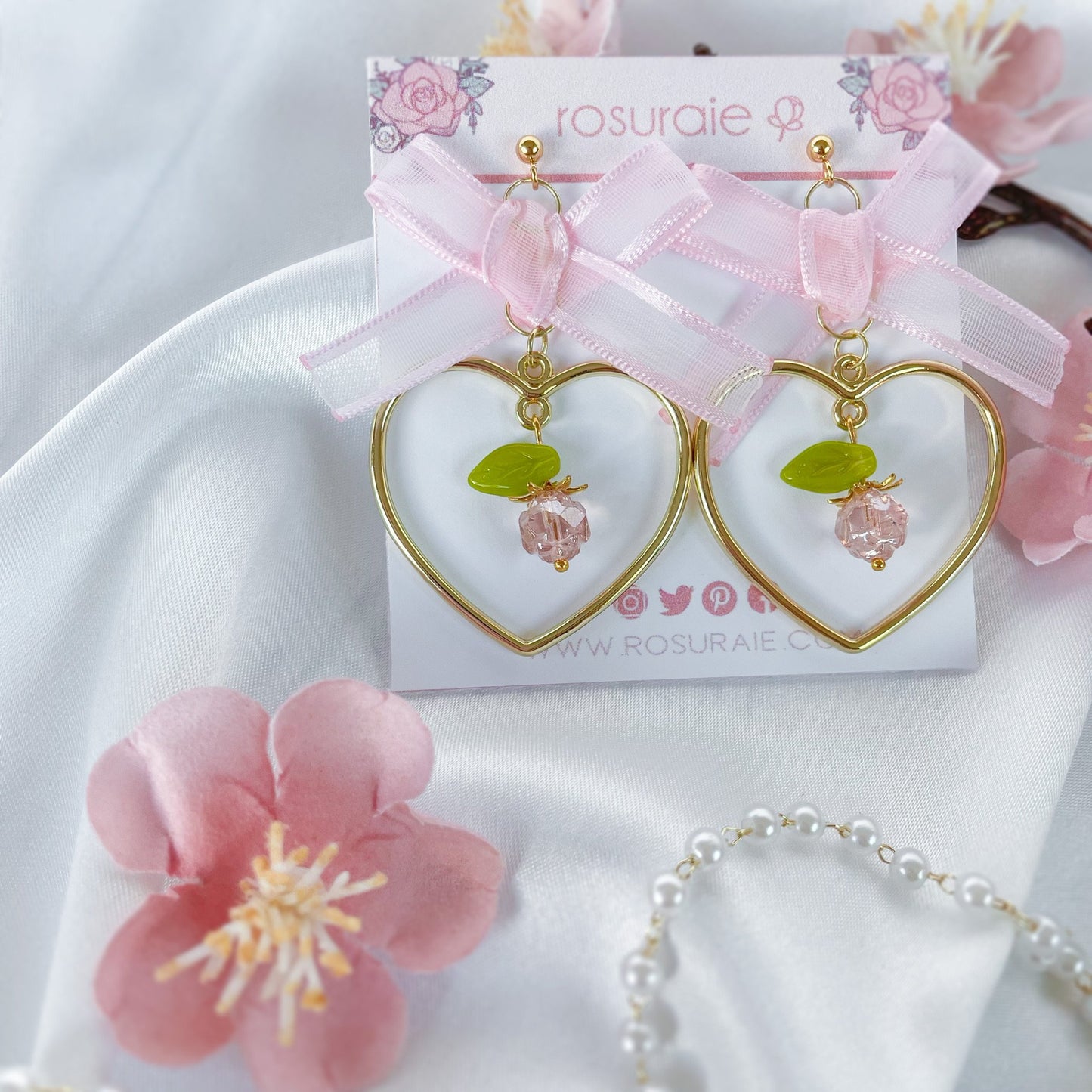 Crystal Peache Earrings - PREORDER
